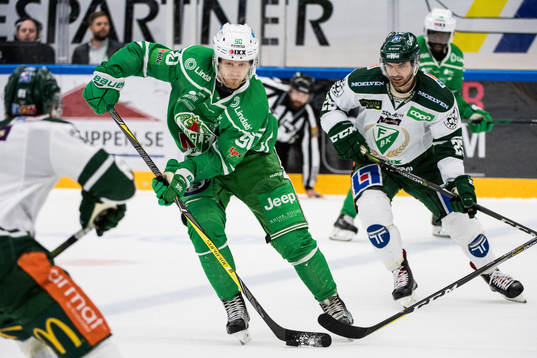 Rögles Ted Brithén och Färjestads Martin Johansson