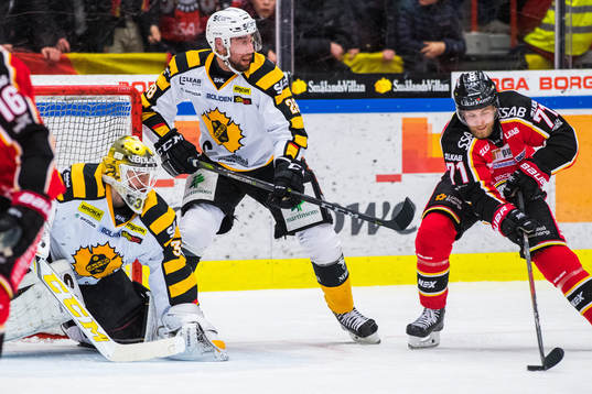 Skellefteås målvakt Joni Ortio och Luleås Patrick Cehlin