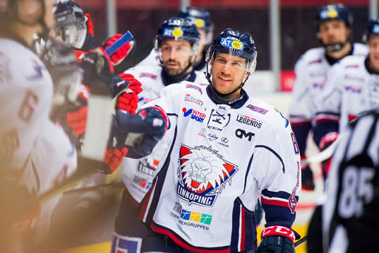 Linköpings Derek Roy jublar