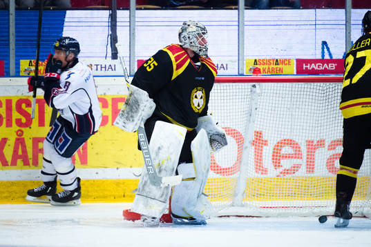 Brynäs målvakt David Rautio deppar