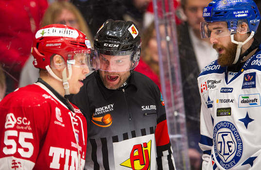 Timrås Anton Wedin i bråk med Leksands Daniel Bertov