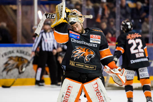 Goaltender Nicklas Tobias Dahlberg of Frisk Asker