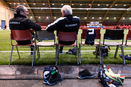 Helsingborgs tränare Per-Ola Ljung före träningsmatchen