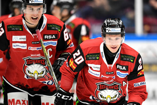 Malmö Redhawks Erik Forssell jublar