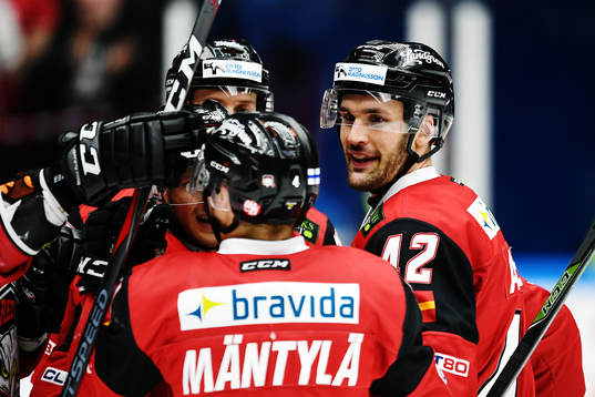 Malmö Redhawks Niklas Arell jublar
