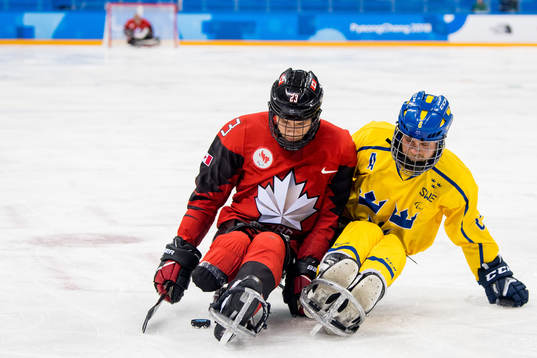 Liam Hickey of Canada and Peter Nilsson of Sweden