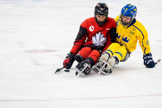 Liam Hickey of Canada and Peter Nilsson of Sweden