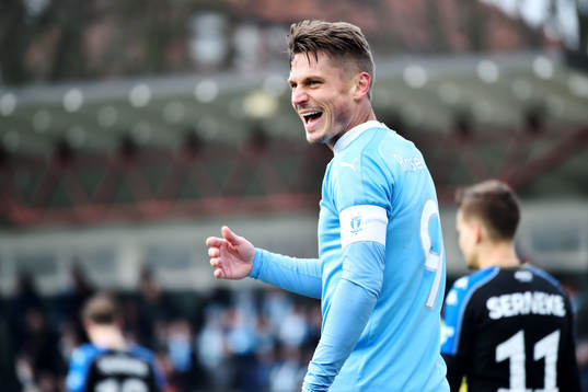 Malmö FFs Markus Rosenberg skrattar