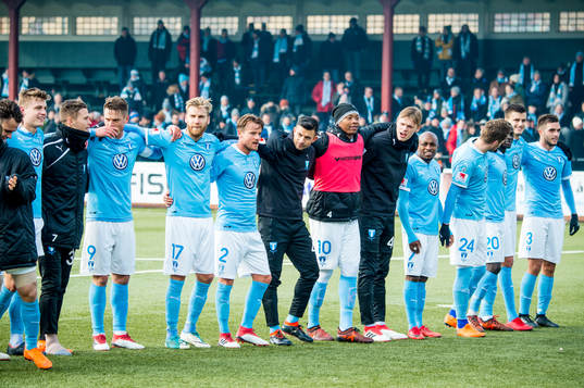 Malmö FFs spelare jublar
