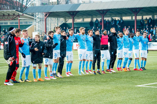 Malmö FFs spelare jublar