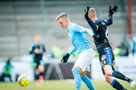 Malmö FFs Sören Rieks mot IFK Göteborgs Sebastian