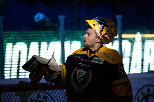 Färjestads målvakt Lars Haugen