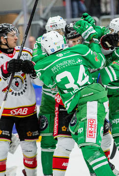 Luleås och Rögles spelare i gruff