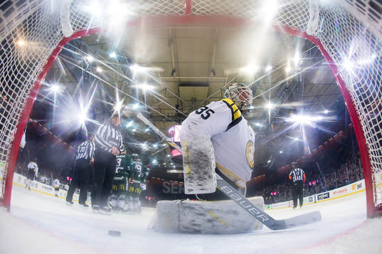 Brynäs målvakt David Rautio deppar