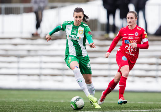 Hammarbys Amanda Johansson och Örebros Hanne Gråhns