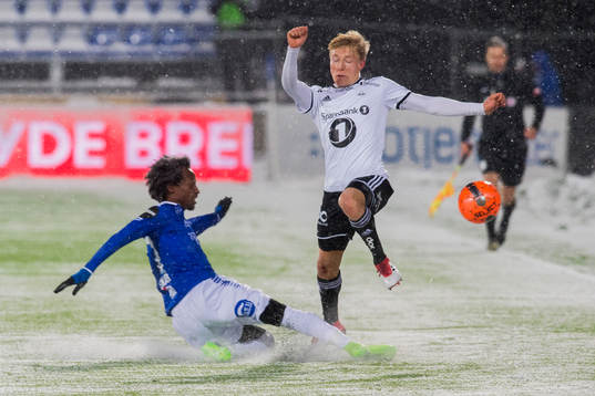 Amin Askar of Sarpsborg 08 and Birger Meling of Rosenborg