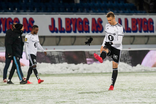 Alexander Toft Søderlund of Rosenborg looks dejected
