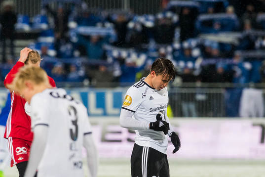 Anders Trondsen of Rosenborg looks dejected