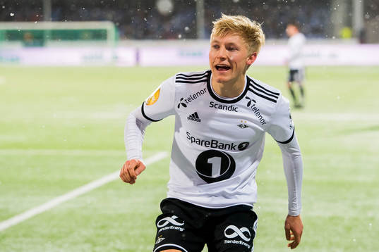 Birger Meling of Rosenborg reacts