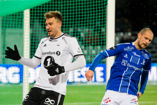 Nicklas Bendtner of Rosenborg reacts