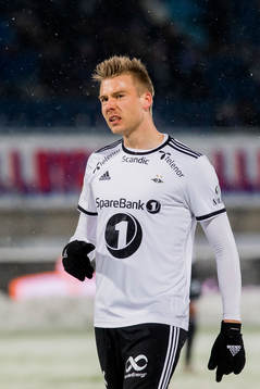 Alexander Toft Søderlund of Rosenborg looks dejected