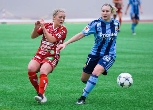 Piteås Ronja Aronsson och Djurgårdens Fanny Andersson