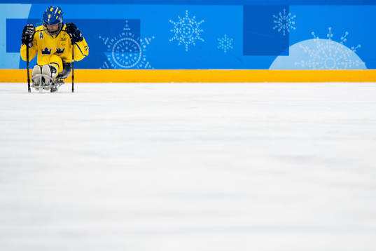 Peter Nilsson of Sweden looks dejected
