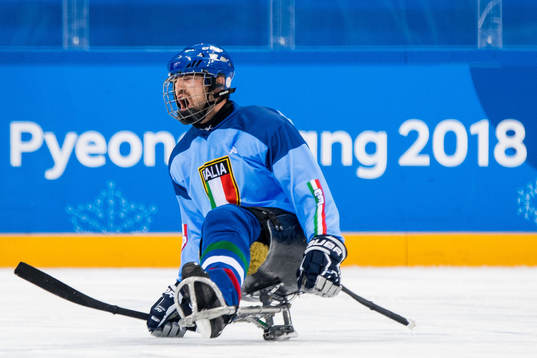 Gianluigi Rosa of Italy celebrates scoring 2-0