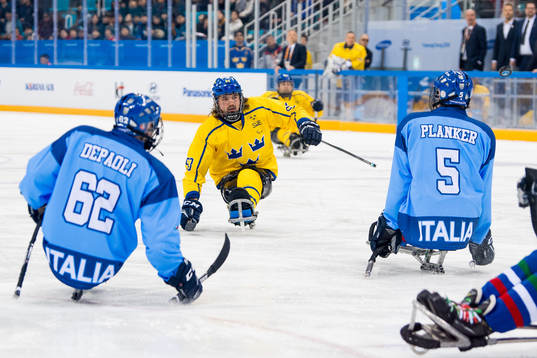 Maximilian Gyllsten of Sweden shoots wide
