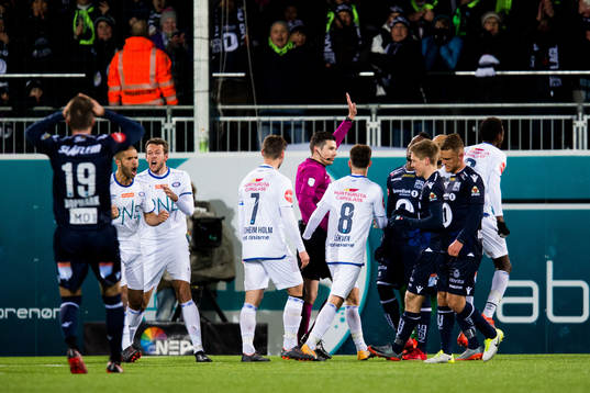Tore Hansen, referee, disallows the 1-1 penalty goal of