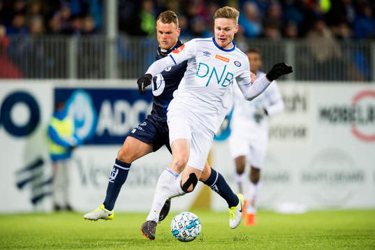 Stian Semb Aasmundsen of Kristiansund and Simen Juklerød