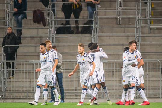 Djurgårdens spelare jublar