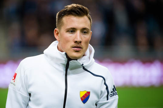 Djurgårdens Fredrik Ulvestad före kvartsfinalen i Svenska