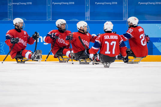 Players of Norway celebrate scoring 2-0