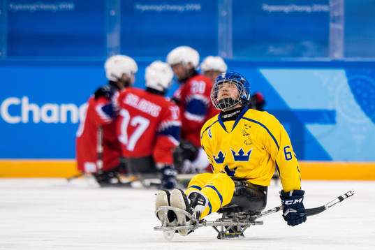 Peter Nilsson of Sweden looks dejected