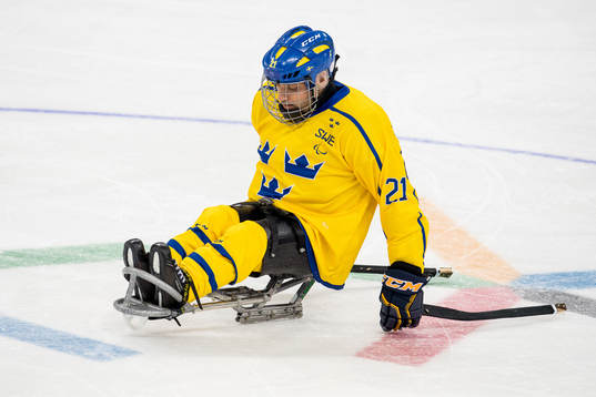 Markus Holm of Sweden looks dejected