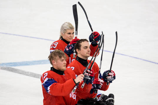 Lena Schrøder of Norway celebrates