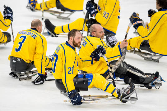 Niklas Rakos of Sweden looks dejected