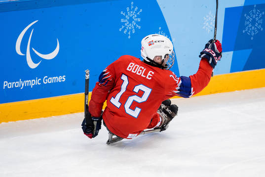 Magnus Bøgle of Norway celebrates scoring 3-1