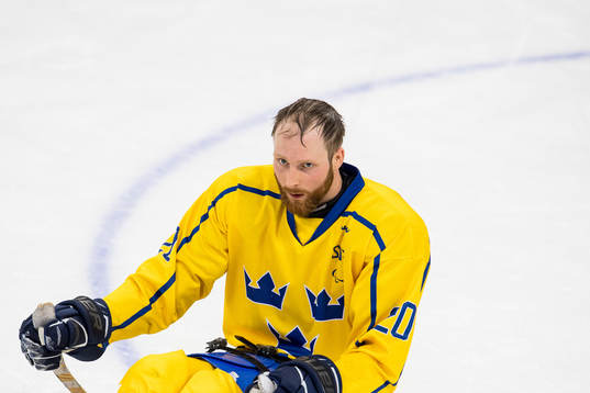 Niklas Rakos of Sweden looks dejected
