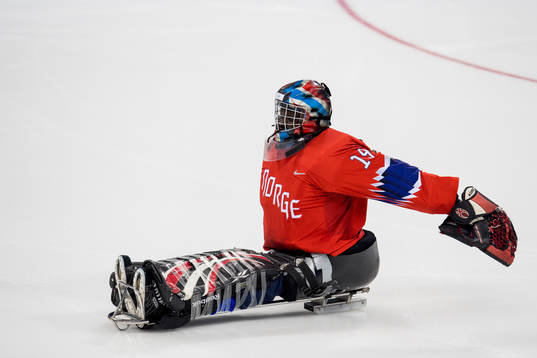 Goaltender Kissinger Deng of Norway