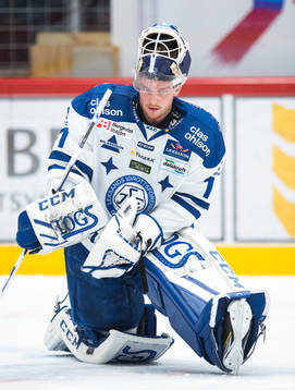 Leksands målvakt Tex Williamsson deppar