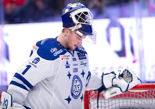 Leksands målvakt Tex Williamsson deppar