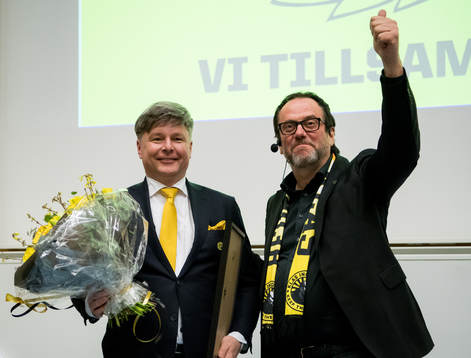 Avgående ordförande Bo Johansson och nytillträde