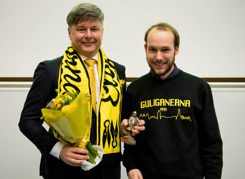 Elfsborgs avgående ordförande fick gåvor av Elfsborgs