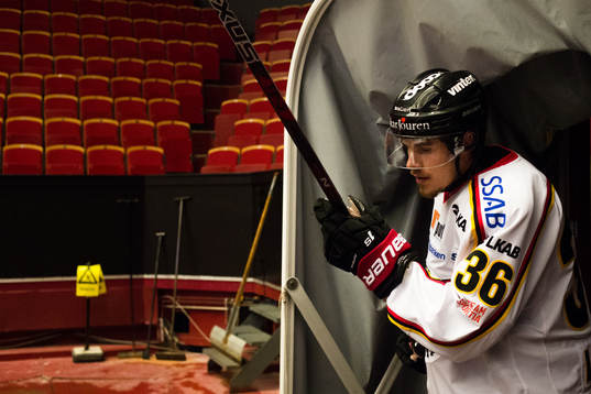 Luleås Emil Larsson före åttondelsfinal 2 i