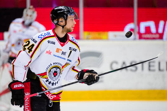 Luleås Johan Harju före åttondelsfinal 2 i SM-slutspelet
