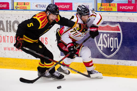 Brynäs Lukas Kilström och Luleås Patrick Cehlin