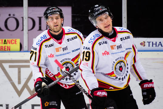 Luleås Patrick Cehlin och Joonas Jalvanti deppar