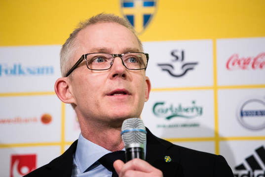 Svenska fotbollförbundets kommunikatör Staffan Stjernholm